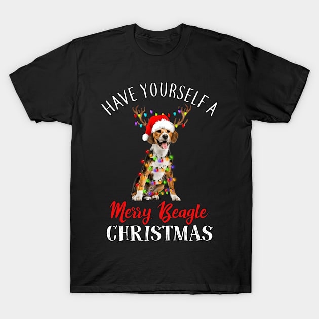 Have Yourself A Merry Beagle Christmas Funny Gift Christmas T-Shirt by Dianeursusla Clothes